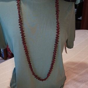 Elegant Red Beaded Necklace